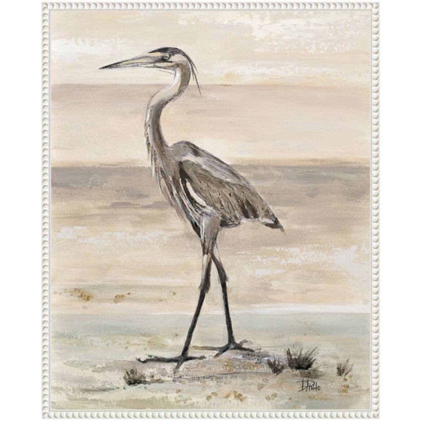 The New Egret Framed Canvas Wall Art Print