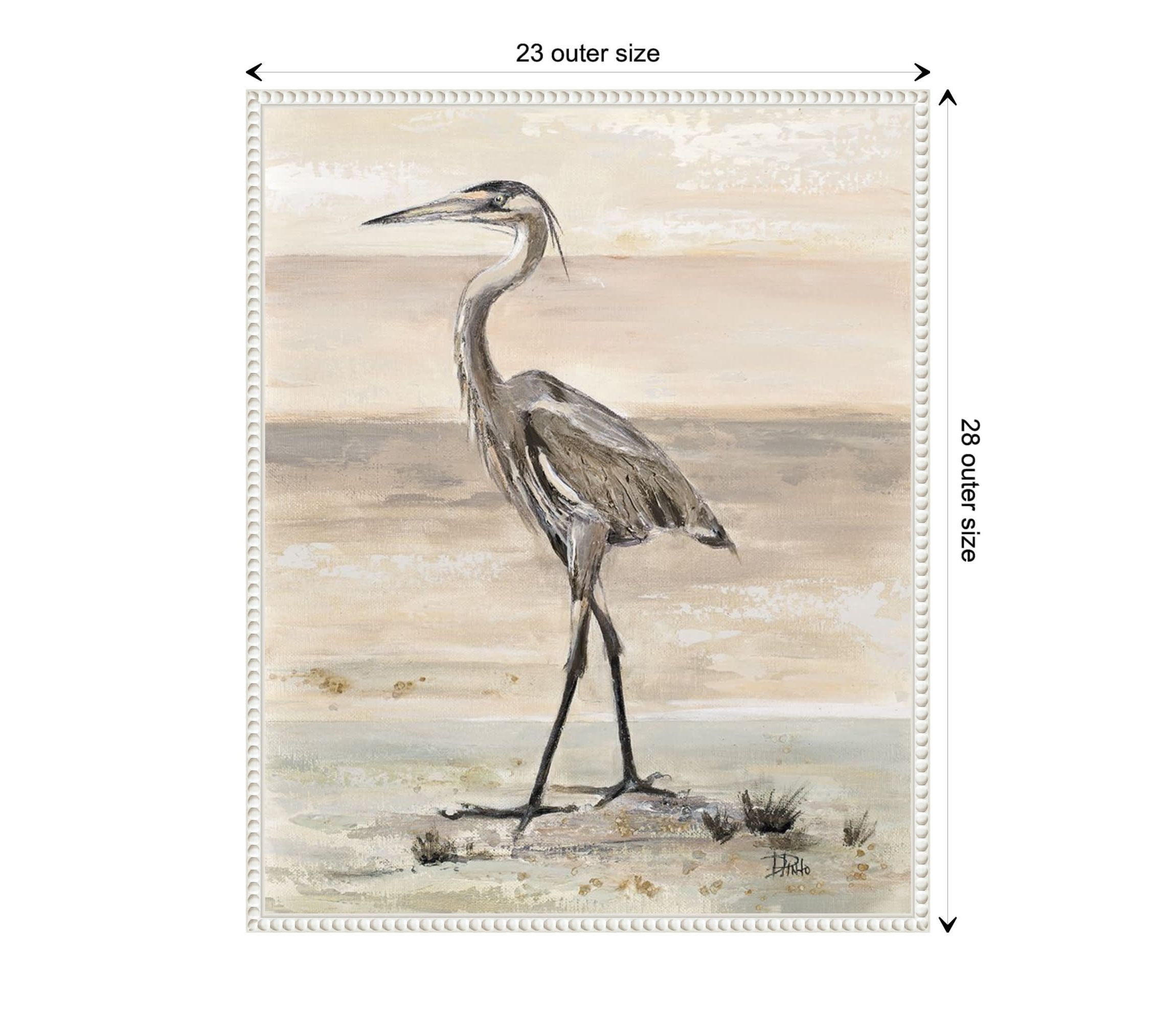 The New Egret Framed Canvas Wall Art Print