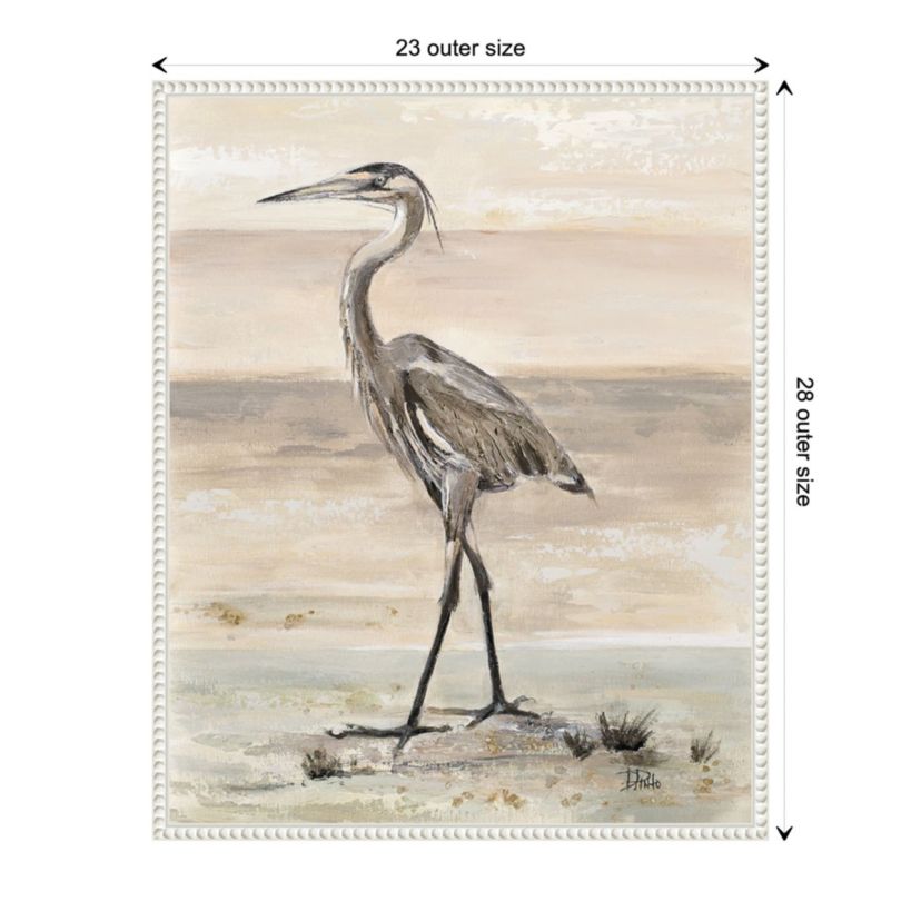 The New Egret Framed Canvas Wall Art Print