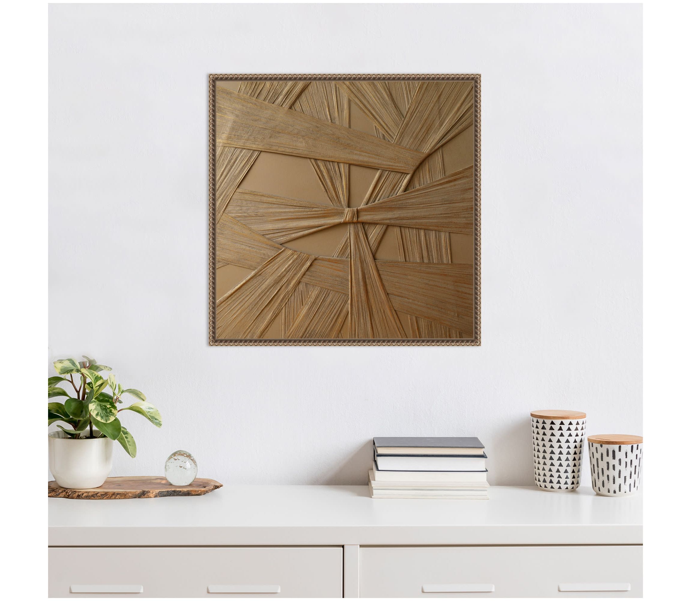 The golden desert ii Framed Canvas Wall Art Print
