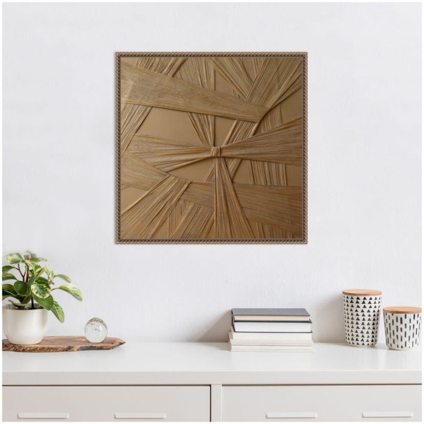 The golden desert ii Framed Canvas Wall Art Print
