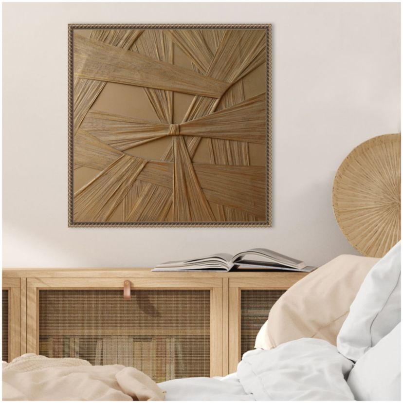 The golden desert ii Framed Canvas Wall Art Print
