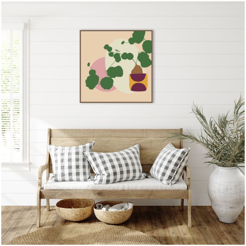 Mod Potted Plant 1I Framed Canvas Wall Art Print