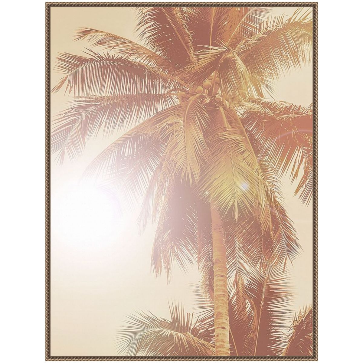 Sunkissed Palm Tree Framed Canvas Wall Art Print