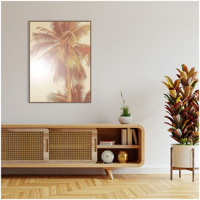Sunkissed Palm Tree Framed Canvas Wall Art Print