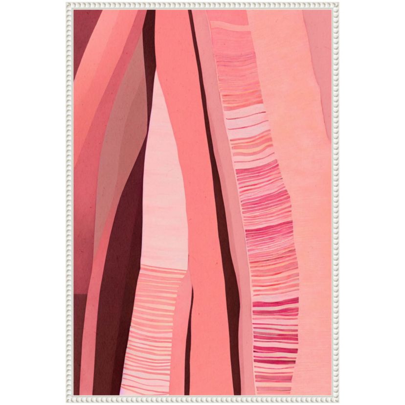 Pink Layers Framed Canvas Wall Art Print