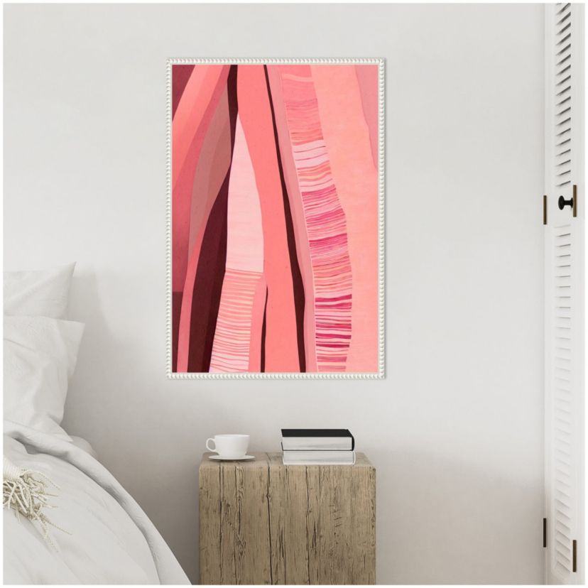 Pink Layers Framed Canvas Wall Art Print
