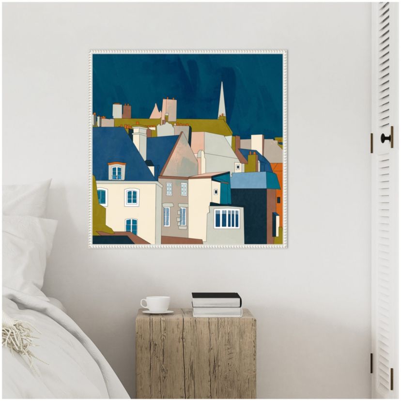 Saint Malo Cityscape Framed Canvas Wall Art Print