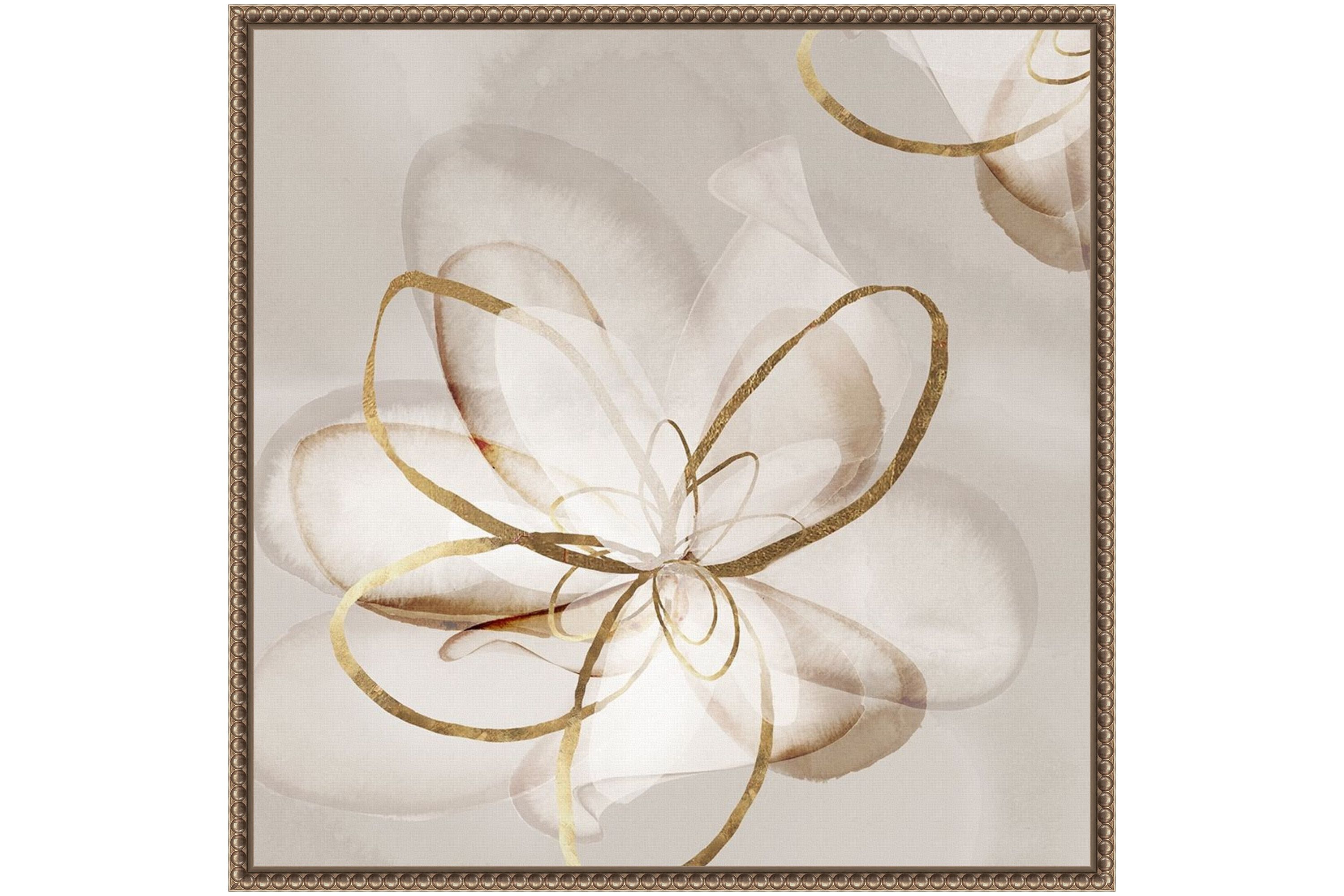 Transparent Beauty II (Floral) Framed Canvas Wall Art Print