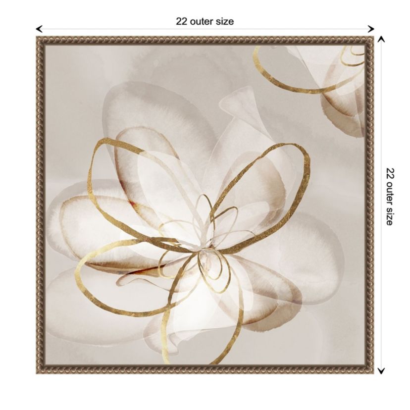 Transparent Beauty II (Floral) Framed Canvas Wall Art Print