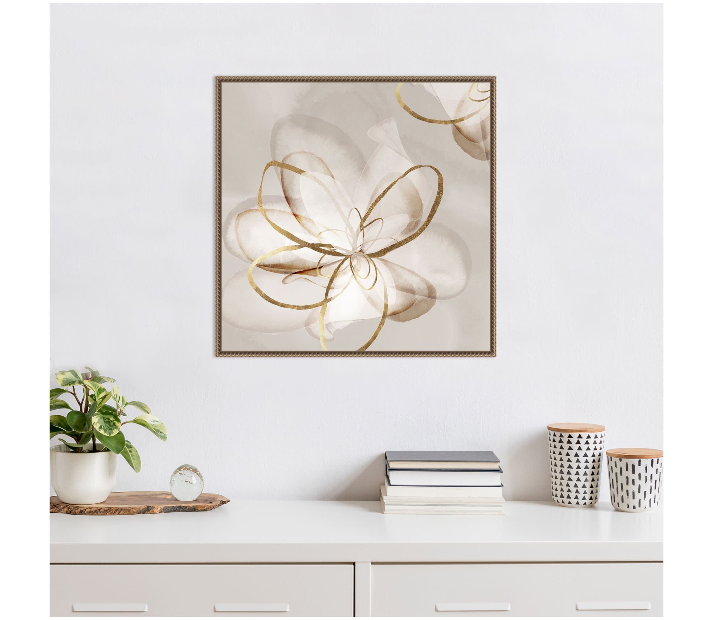 Transparent Beauty II (Floral) Framed Canvas Wall Art Print