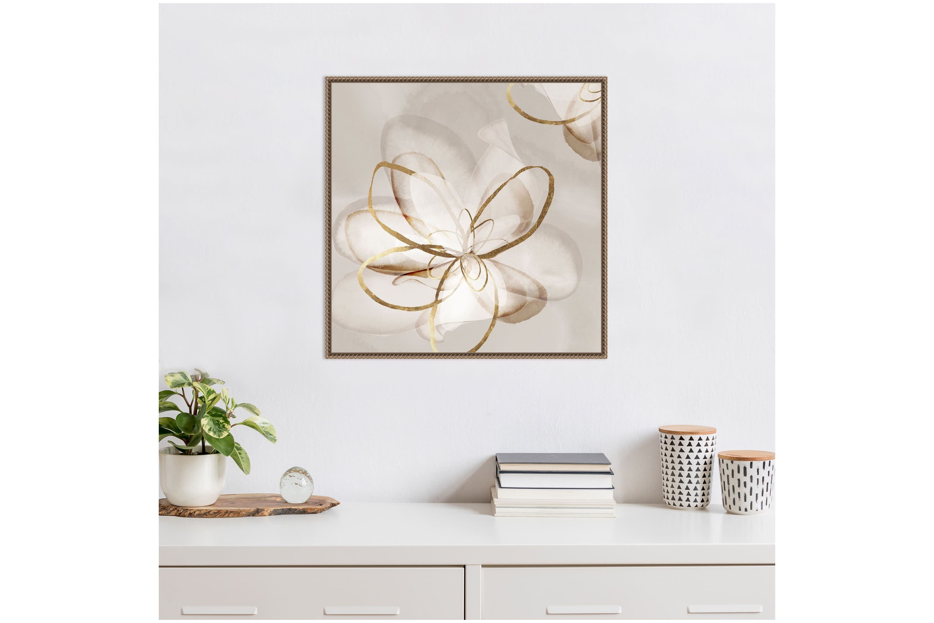 Transparent Beauty II (Floral) Framed Canvas Wall Art Print