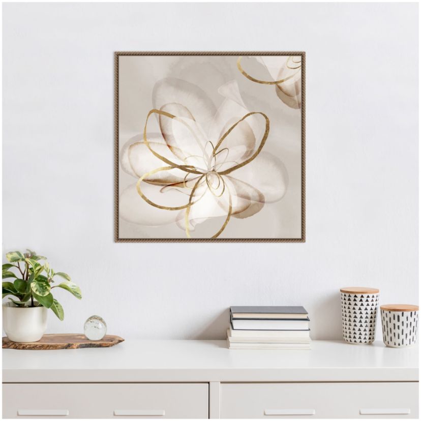 Transparent Beauty II (Floral) Framed Canvas Wall Art Print