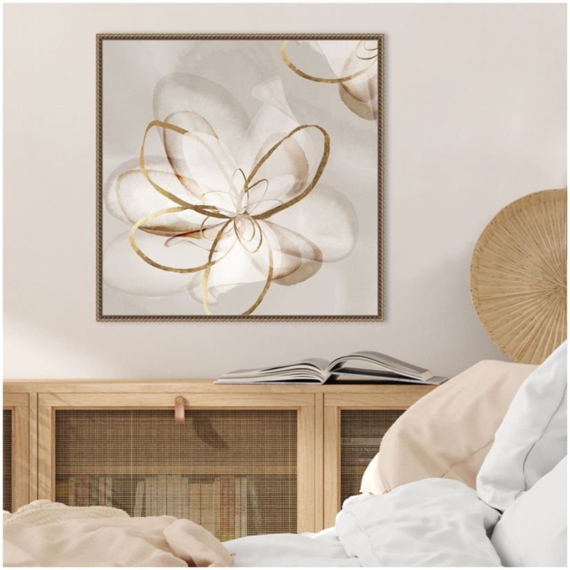 Transparent Beauty II (Floral) Framed Canvas Wall Art Print
