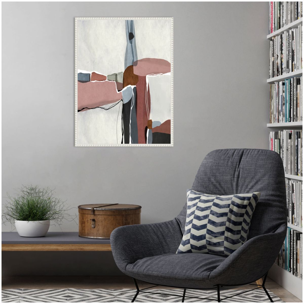 Moony Framed Canvas Wall Art Print