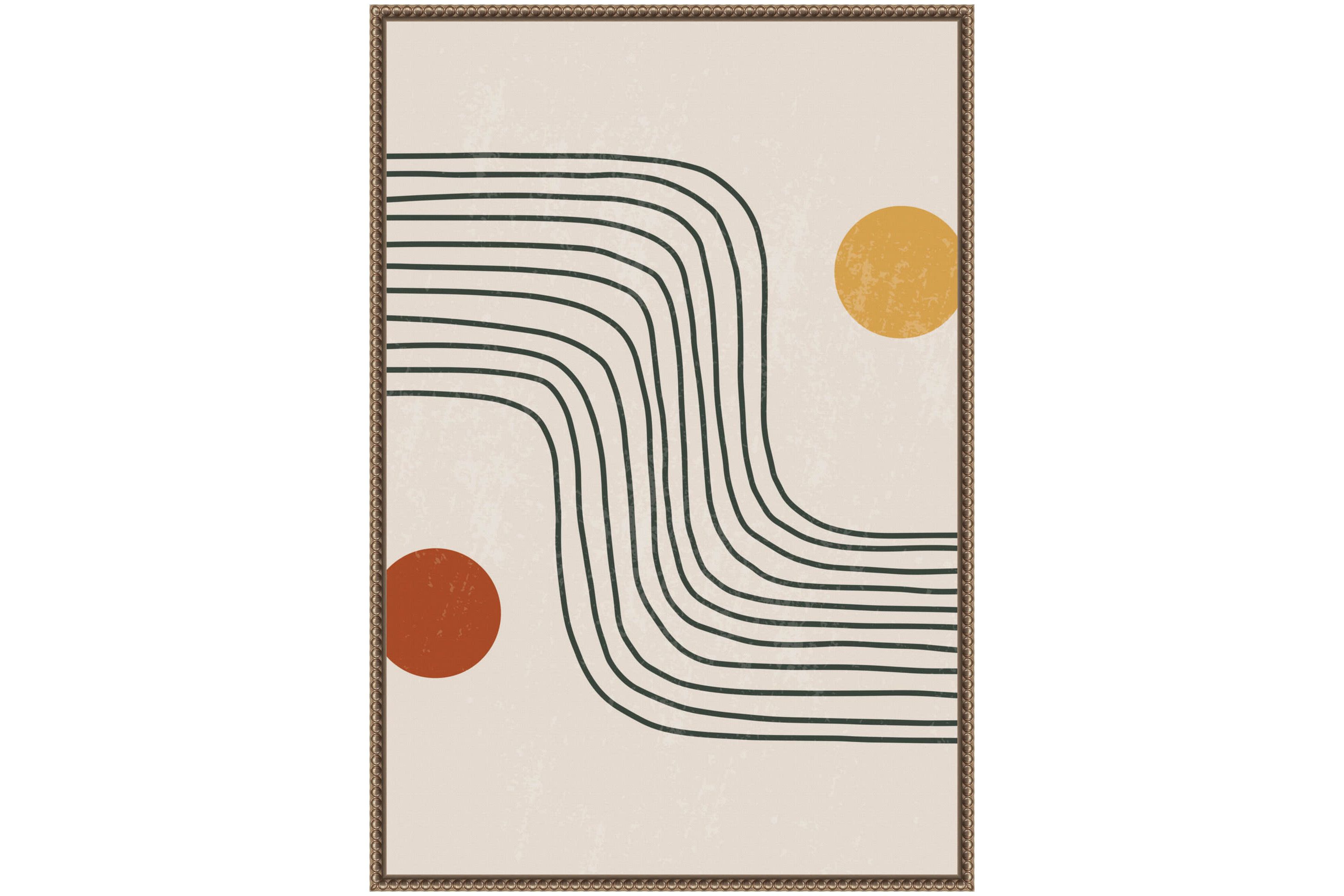 Minimal Shapes #6 Framed Canvas Wall Art Print