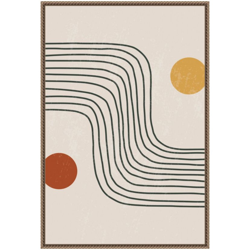 Minimal Shapes #6 Framed Canvas Wall Art Print