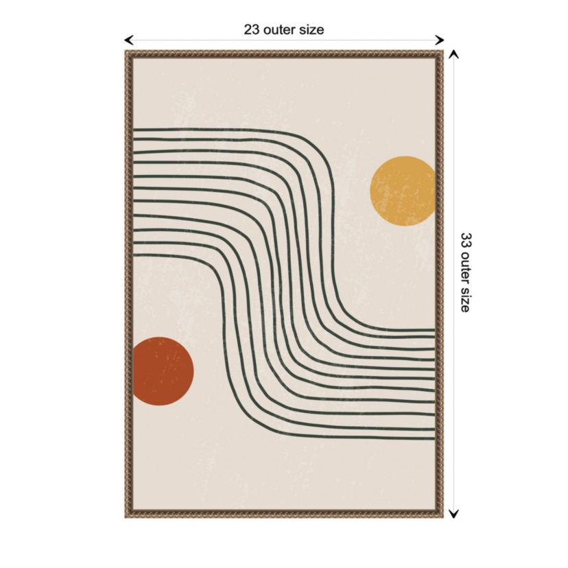 Minimal Shapes #6 Framed Canvas Wall Art Print