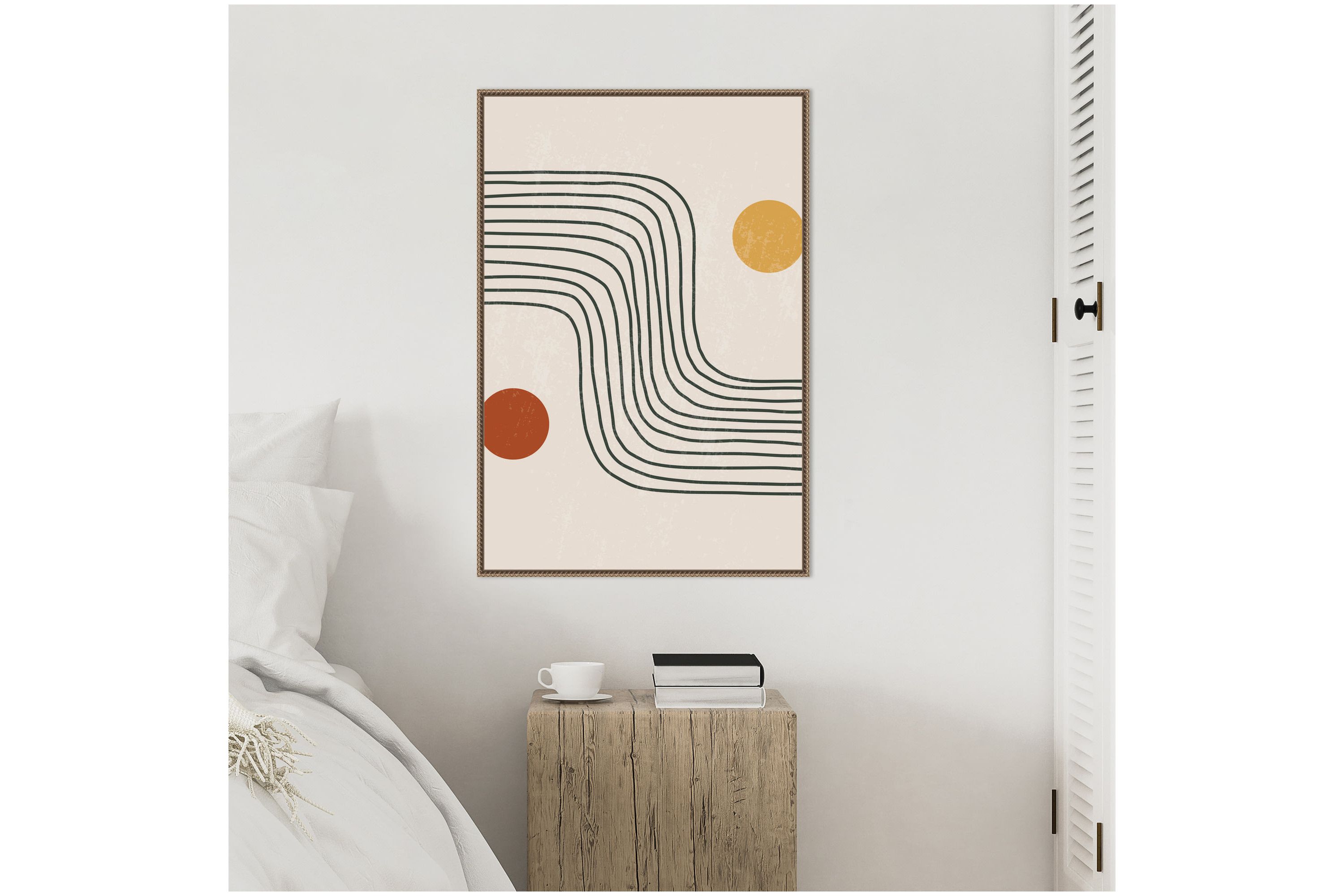 Minimal Shapes #6 Framed Canvas Wall Art Print