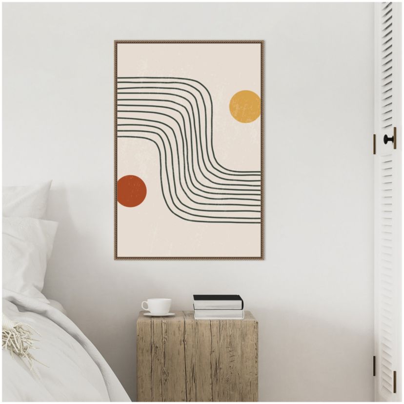 Minimal Shapes #6 Framed Canvas Wall Art Print