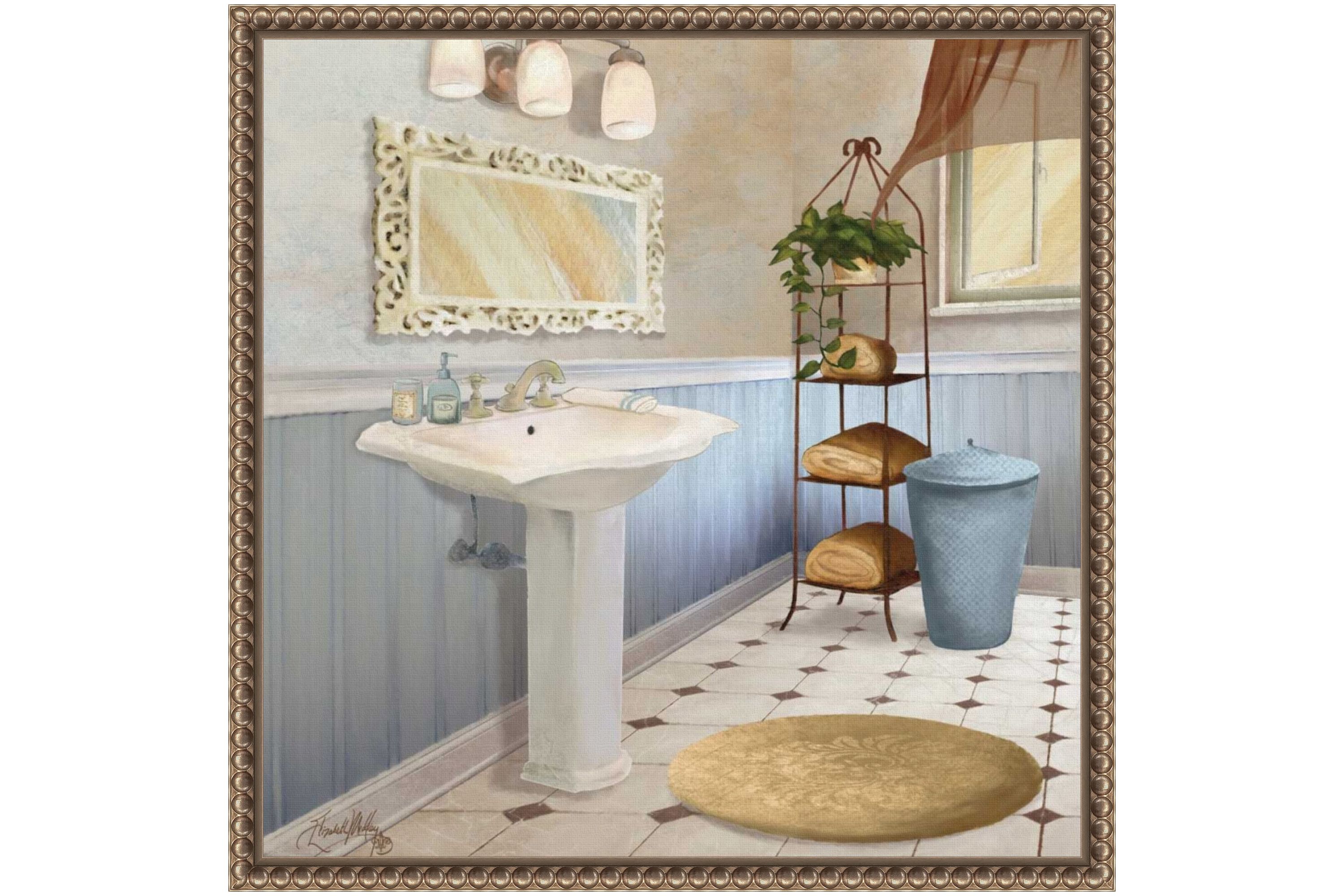 Sundance Bath II Framed Canvas Wall Art Print