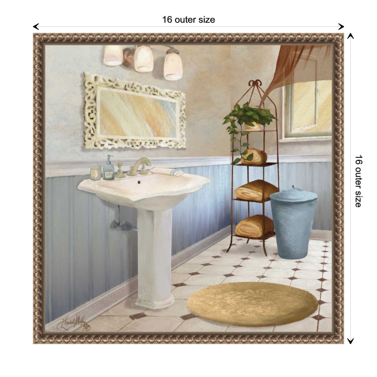 Sundance Bath II Framed Canvas Wall Art Print