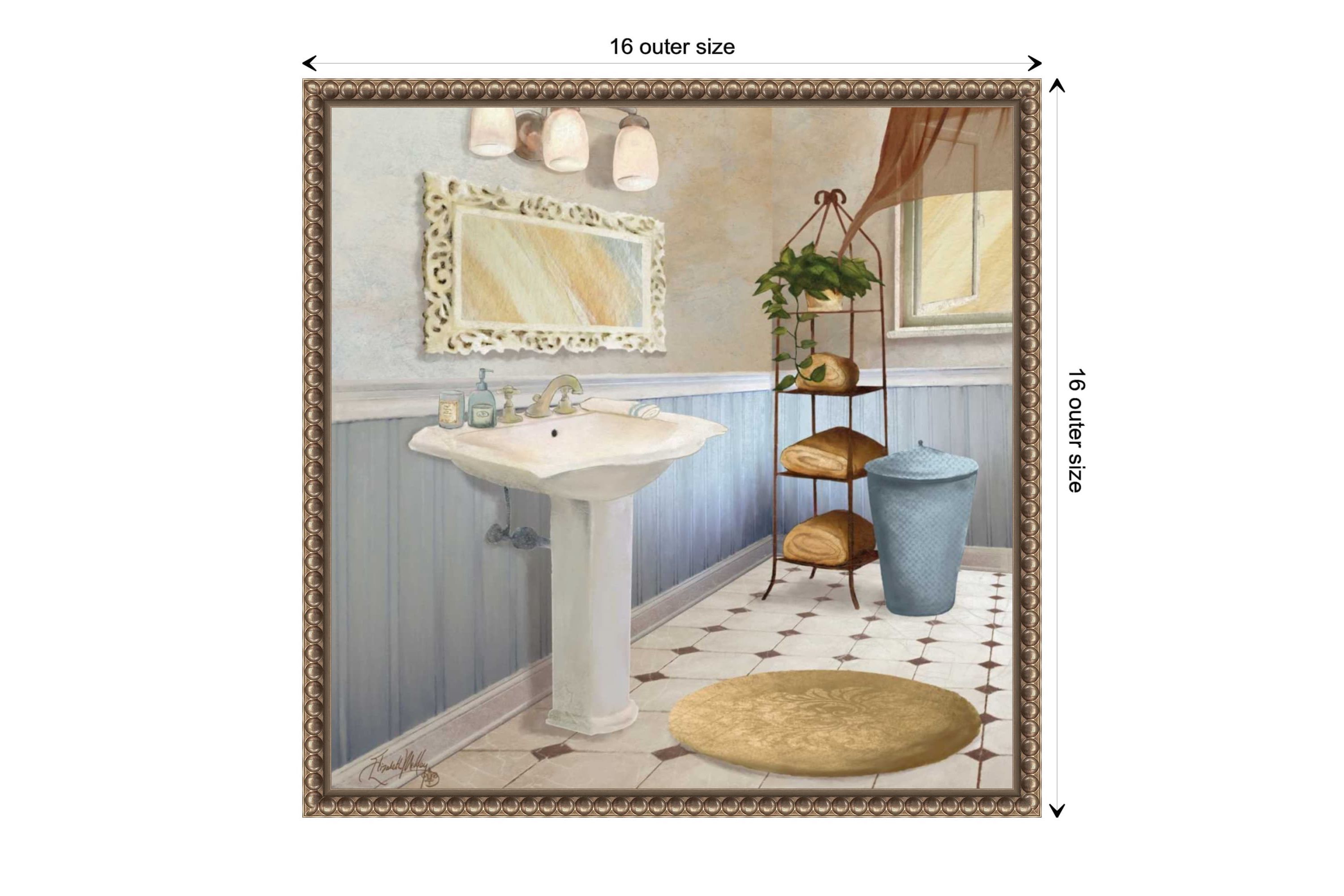 Sundance Bath II Framed Canvas Wall Art Print