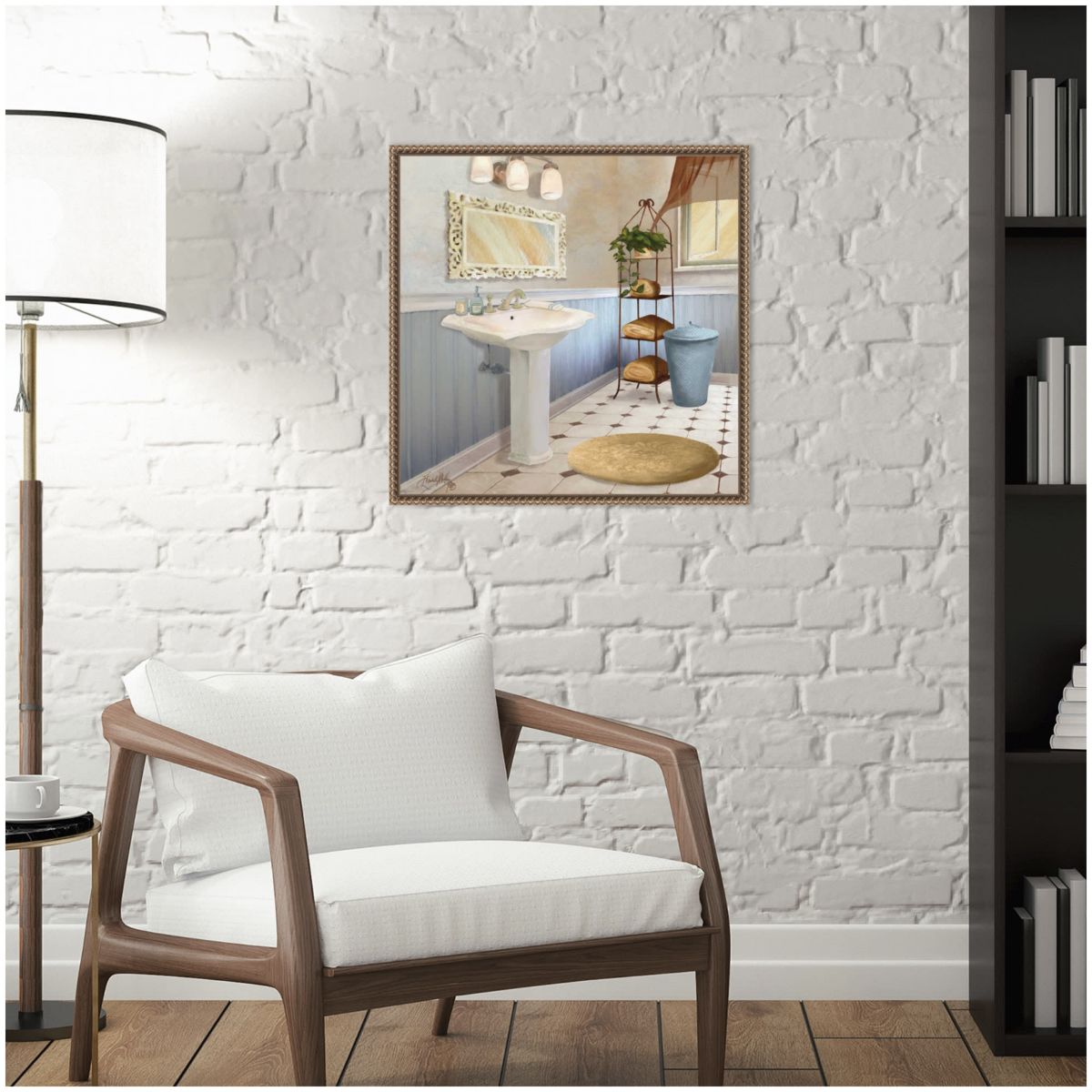 Sundance Bath II Framed Canvas Wall Art Print