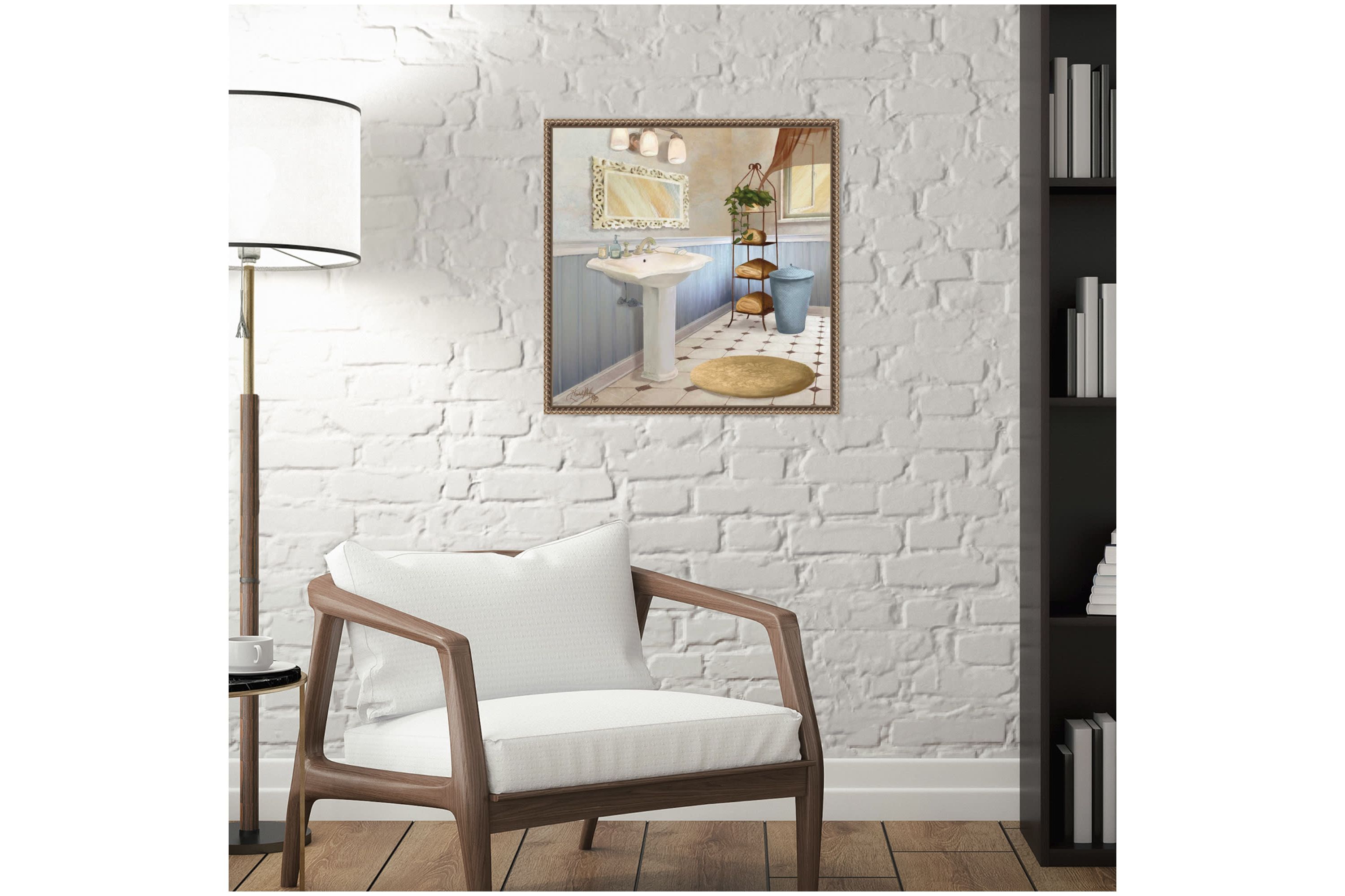 Sundance Bath II Framed Canvas Wall Art Print
