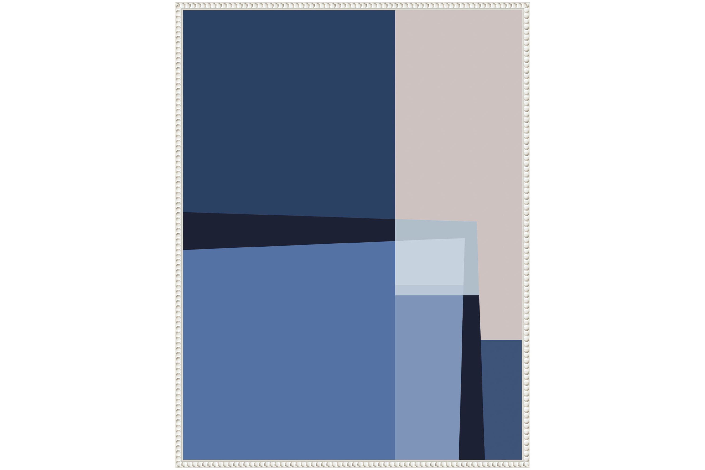 Blue Lines 2 Framed Canvas Wall Art Print