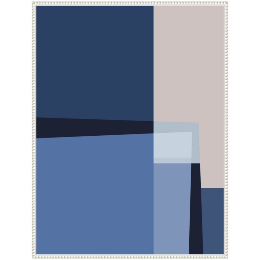 Blue Lines 2 Framed Canvas Wall Art Print