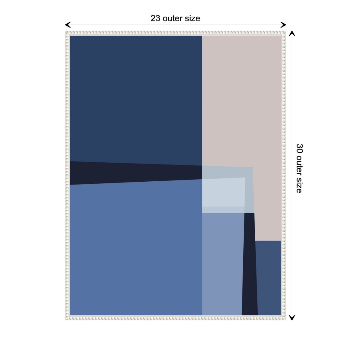 Blue Lines 2 Framed Canvas Wall Art Print