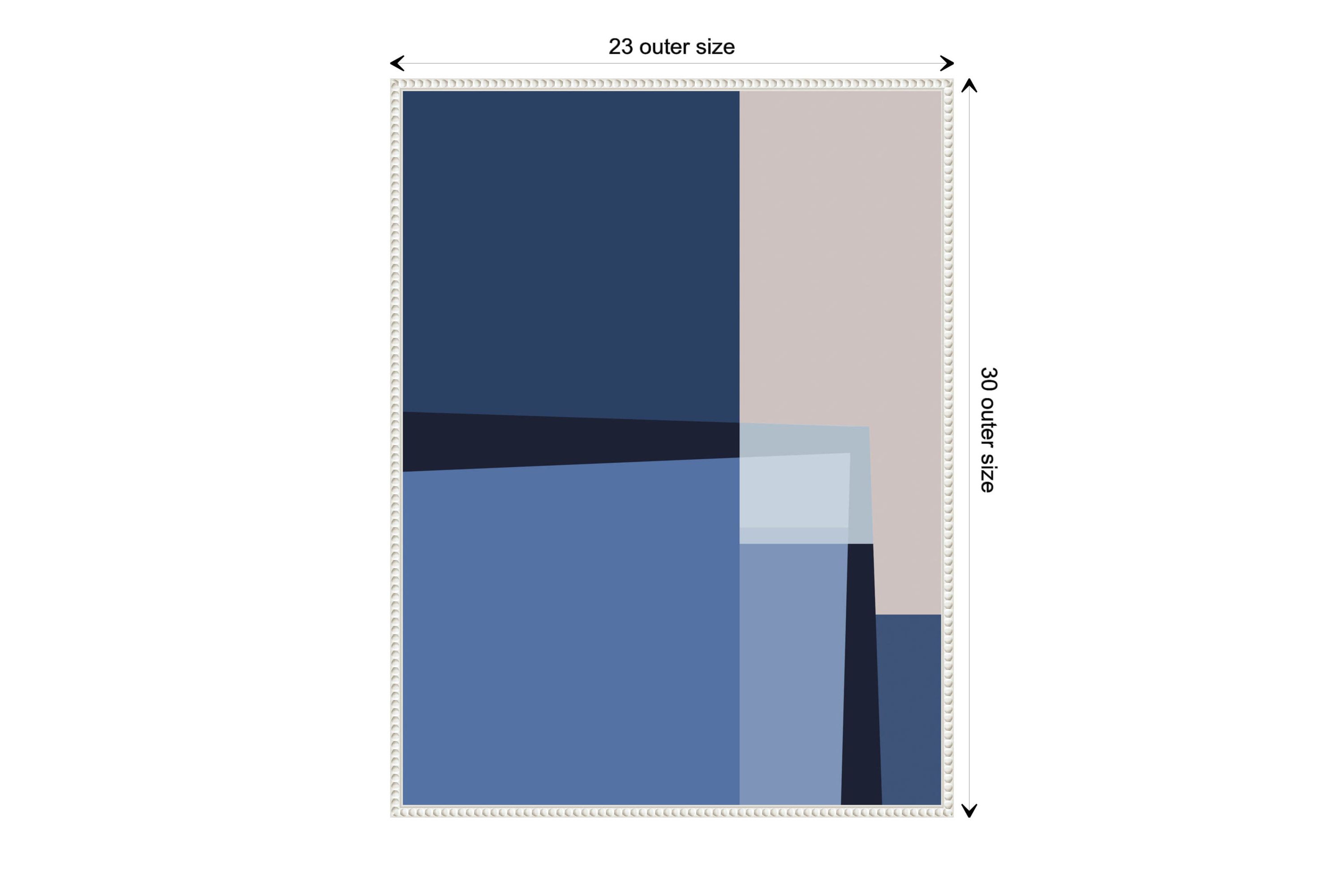 Blue Lines 2 Framed Canvas Wall Art Print
