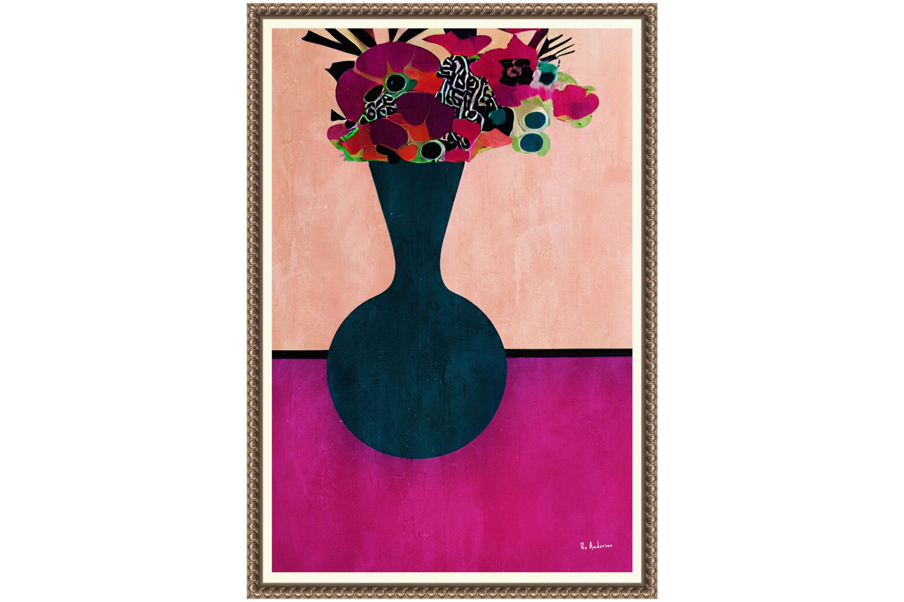 My Little Flowers Framed Canvas Wall Art Print