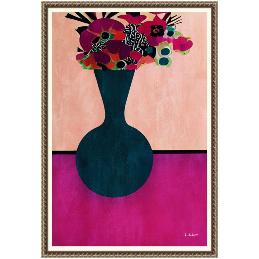 My Little Flowers Framed Canvas Wall Art Print
