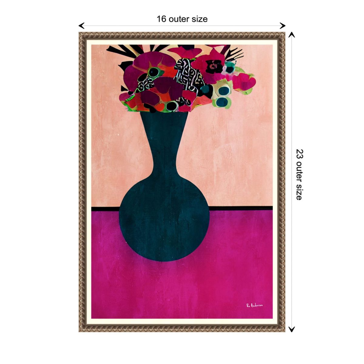 My Little Flowers Framed Canvas Wall Art Print