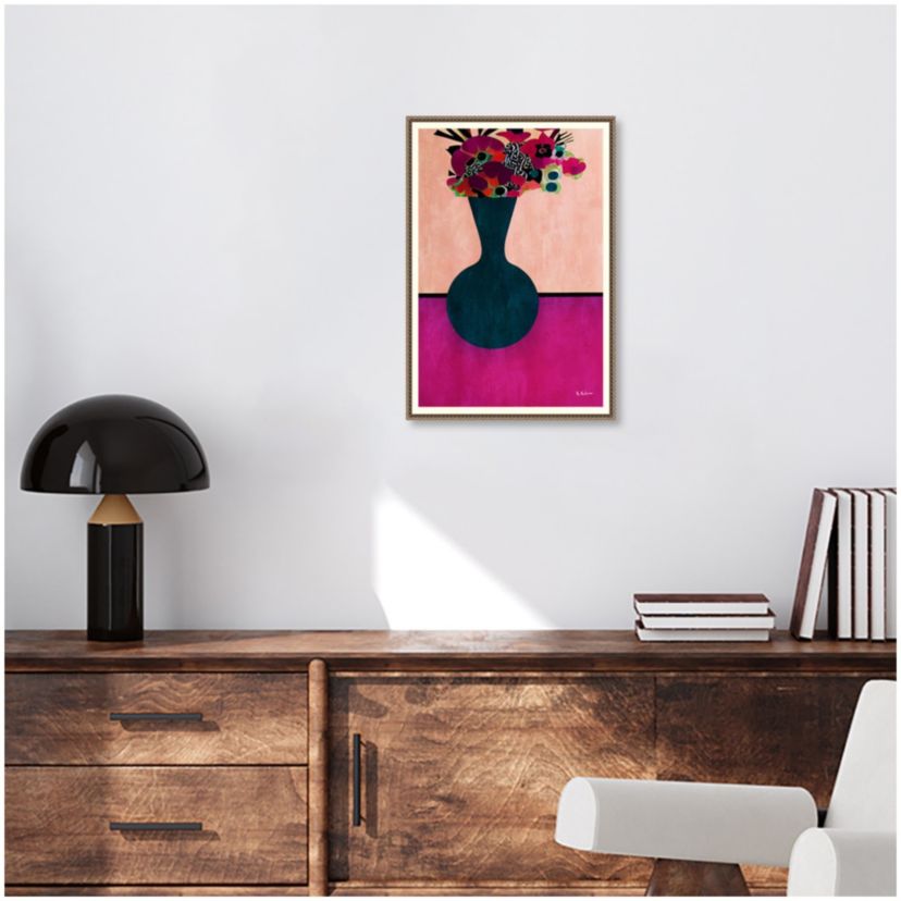 My Little Flowers Framed Canvas Wall Art Print
