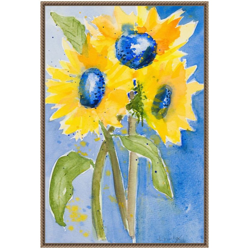 Sunflowers Framed Canvas Wall Art Print