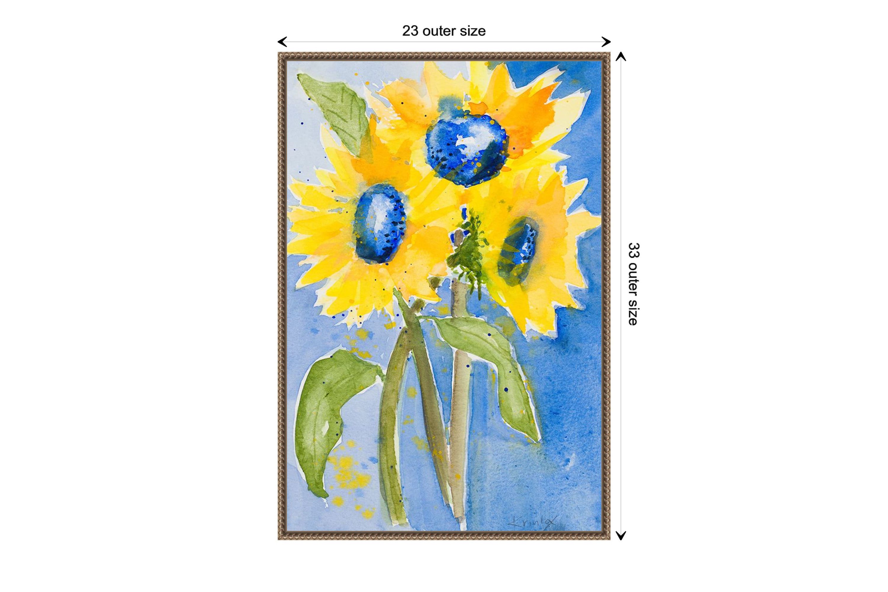 Sunflowers Framed Canvas Wall Art Print