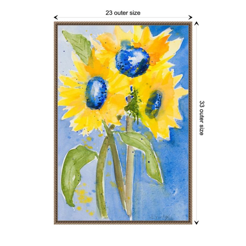 Sunflowers Framed Canvas Wall Art Print