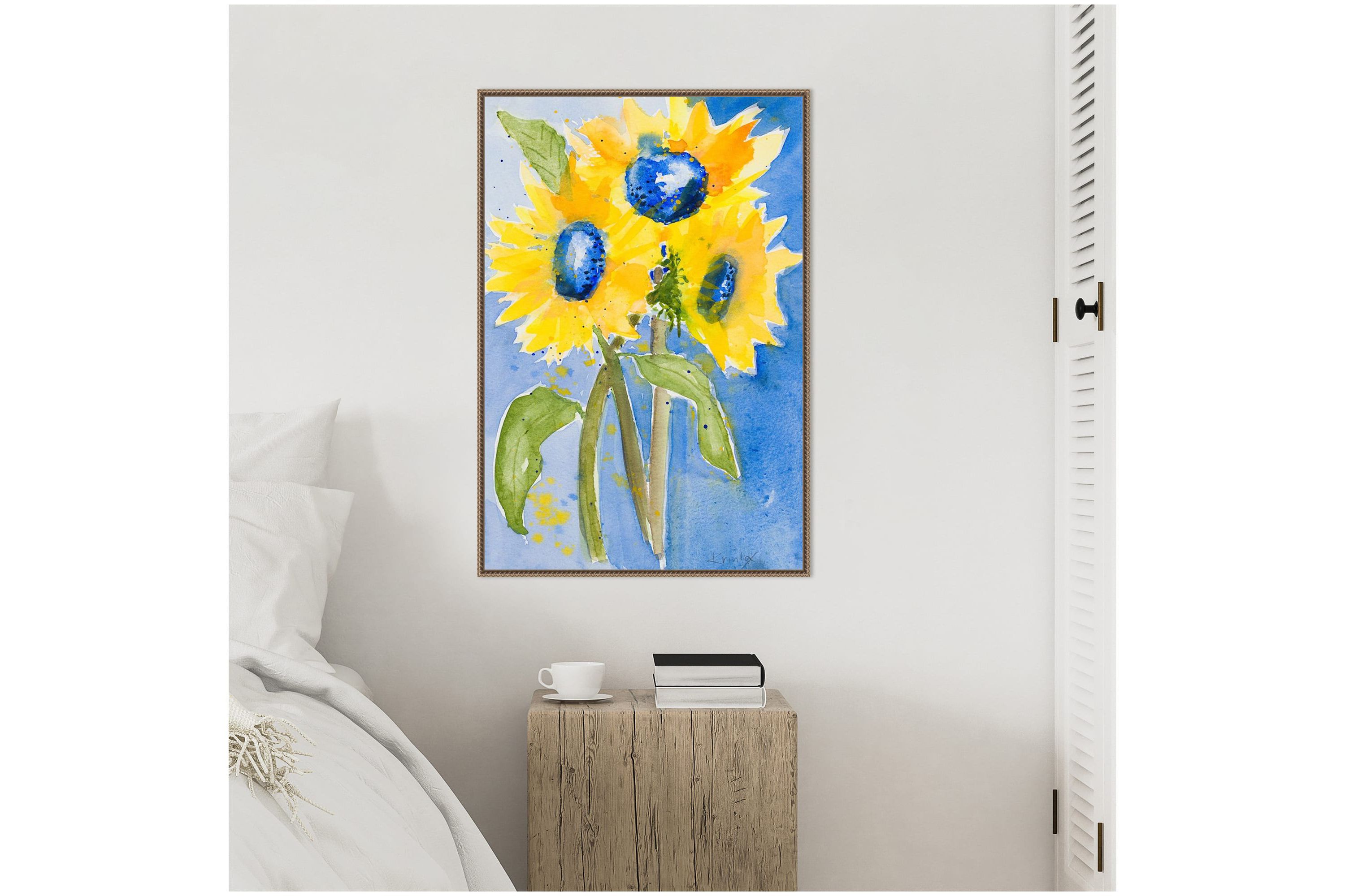 Sunflowers Framed Canvas Wall Art Print