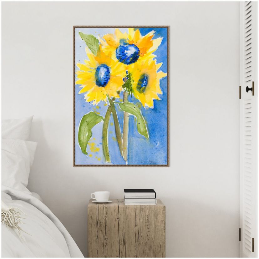 Sunflowers Framed Canvas Wall Art Print