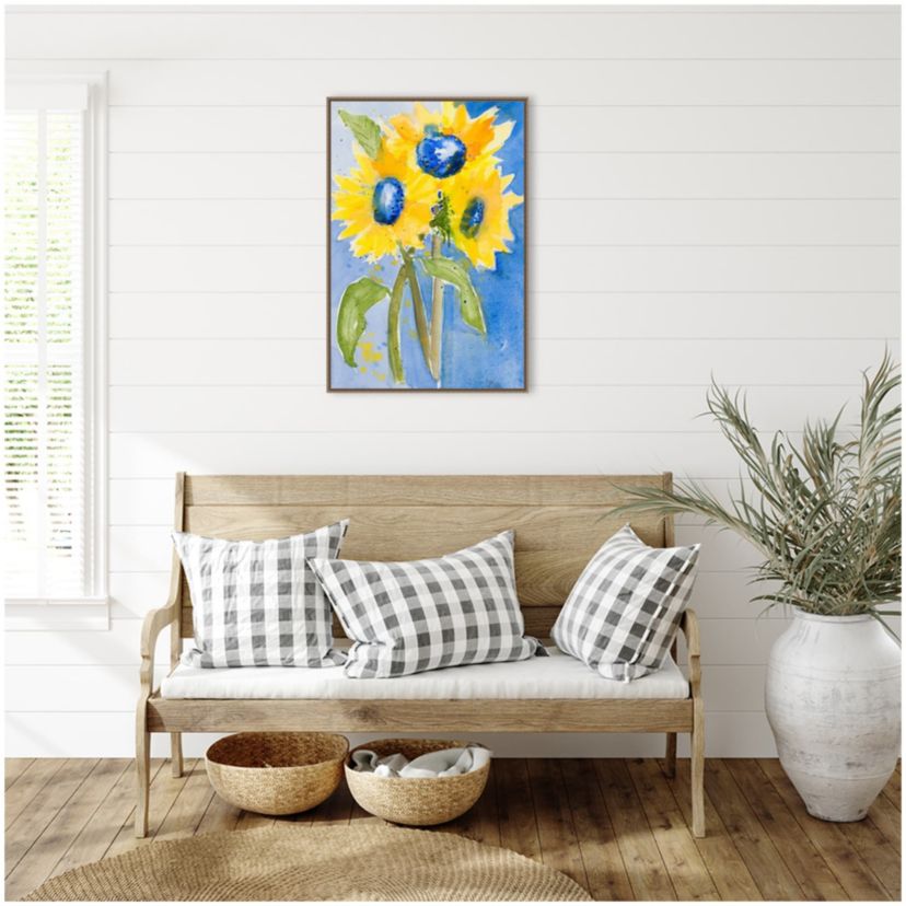 Sunflowers Framed Canvas Wall Art Print