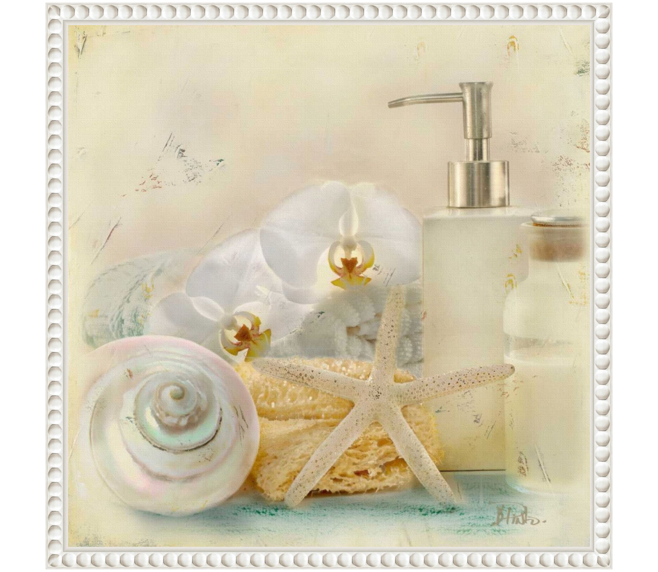 Silver Bath II Framed Canvas Wall Art Print
