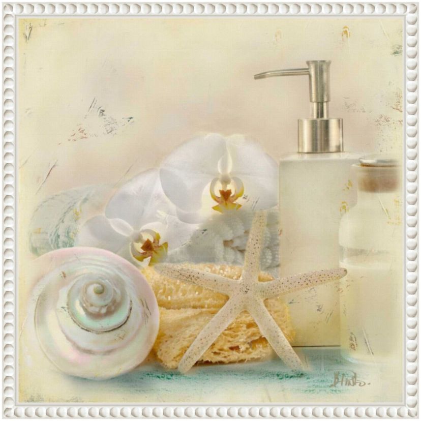 Silver Bath II Framed Canvas Wall Art Print