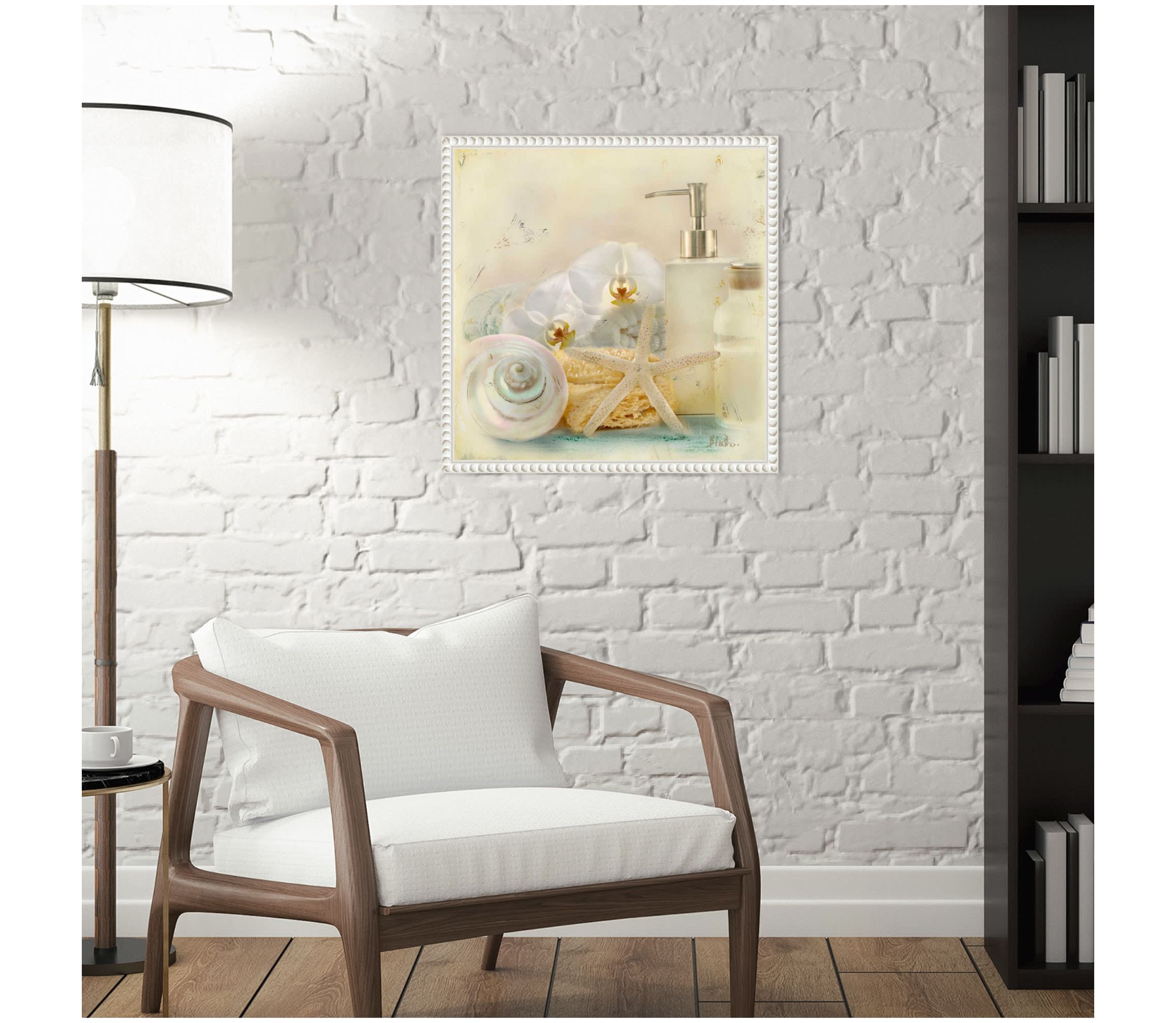 Silver Bath II Framed Canvas Wall Art Print