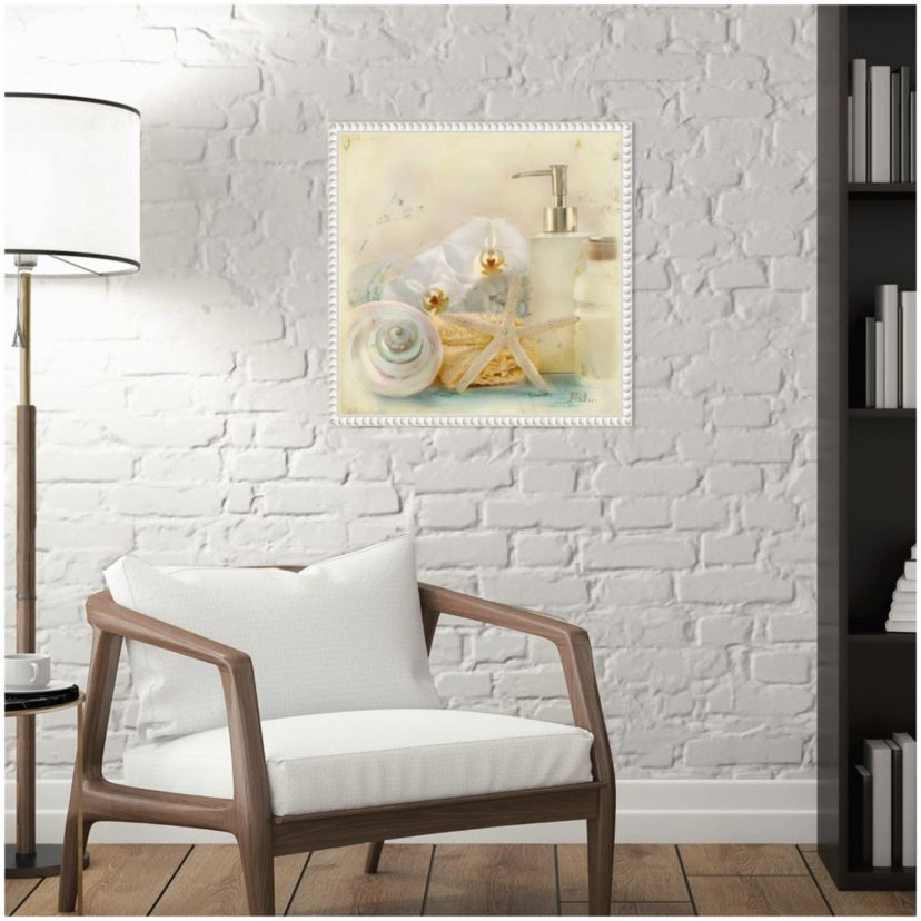 Silver Bath II Framed Canvas Wall Art Print