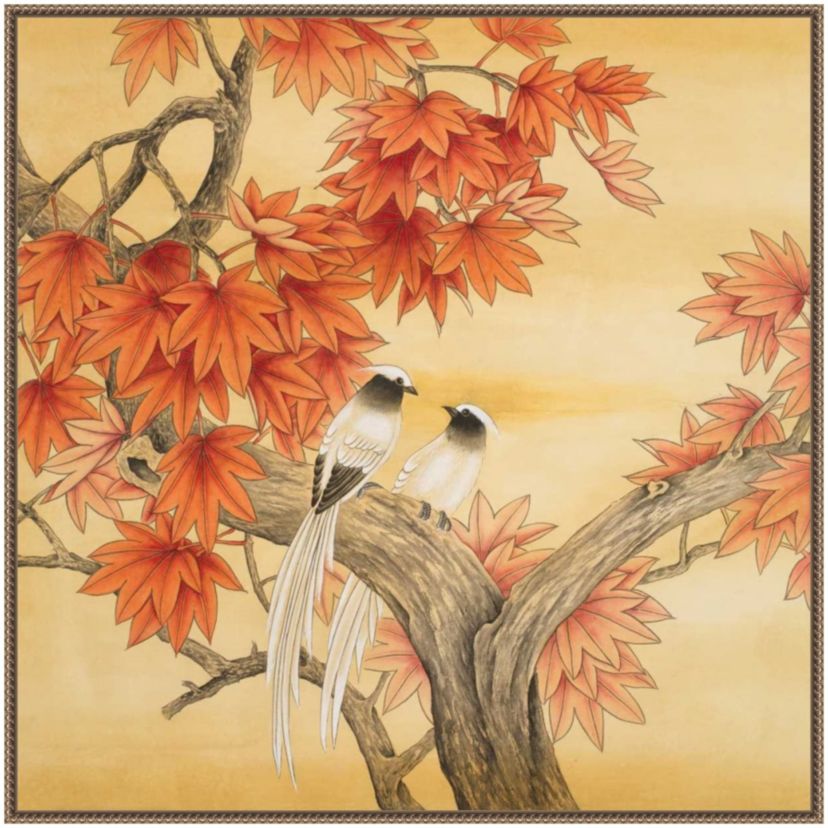 Love Birds I Framed Canvas Wall Art Print