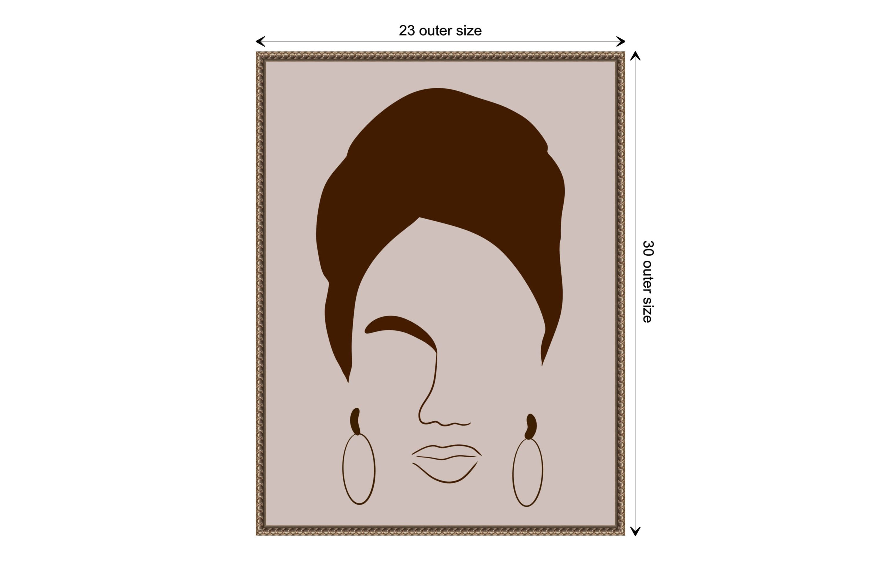 Woman with Headwrap Framed Canvas Wall Art Print