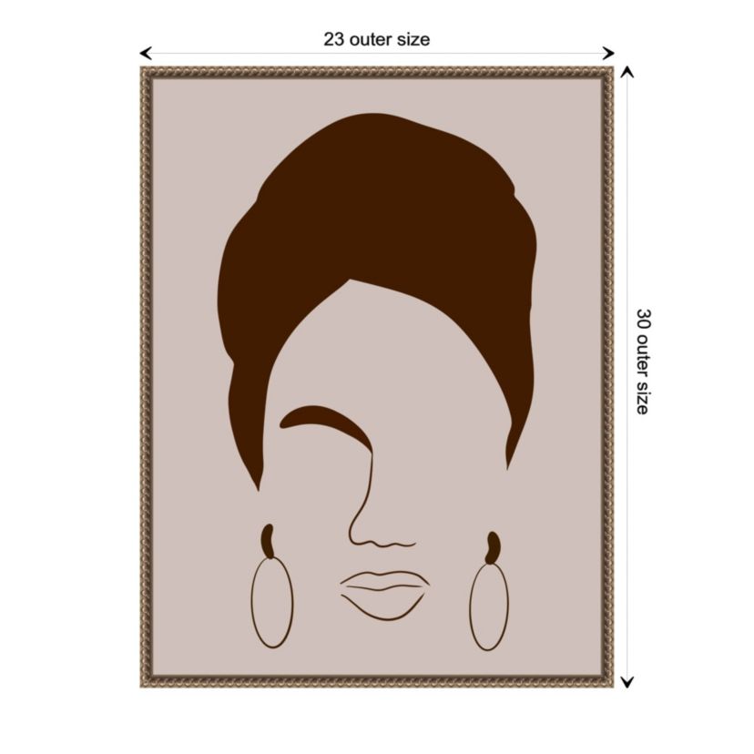 Woman with Headwrap Framed Canvas Wall Art Print